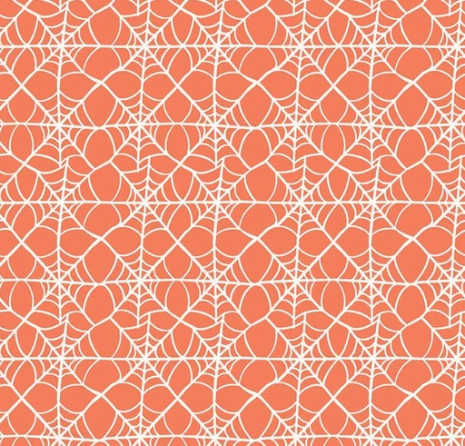[RB-16033-ORNG] Hey Pumpkin Webs Orange by My Mind's Eye for Riley Blake Designs