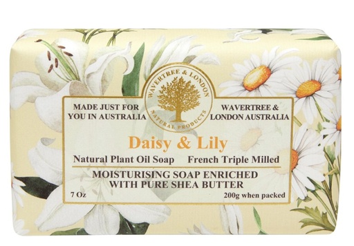 [WTL-DSYLILY] Daisy & Lily Bar Soap 7oz by Wavertree & London