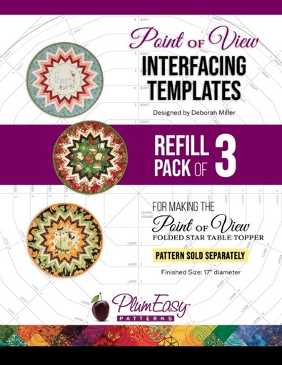 [PEP-223] Point of View Folded Star Table Topper Interfacing Templates 3pk