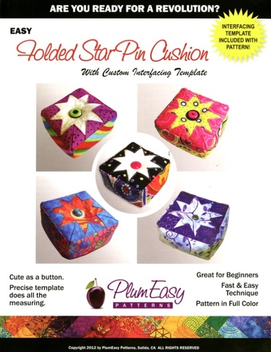 [PEP-104] Folded Star Pincushion with Interfacing Template