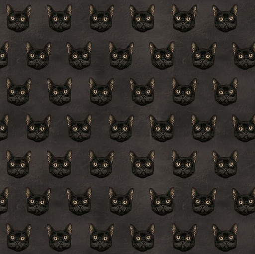 [COW-4442-7] Gothic Halloween Eyes On You Dark Gray by Dan DiPaolo for Clothworks