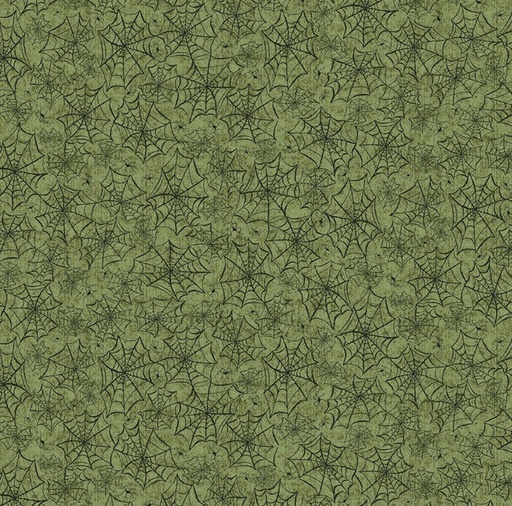 [PB-5831-G] Hocus Pocus All Over Webs Green by Deane Beesley for P&B Textiles
