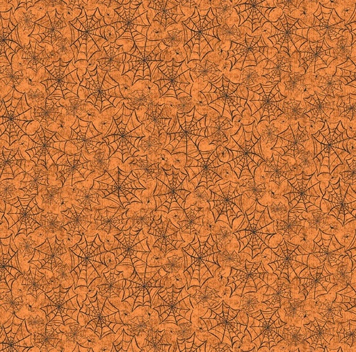 [PB-5831-O] Hocus Pocus All Over Webs Orange by Deane Beesley for P&B Textiles
