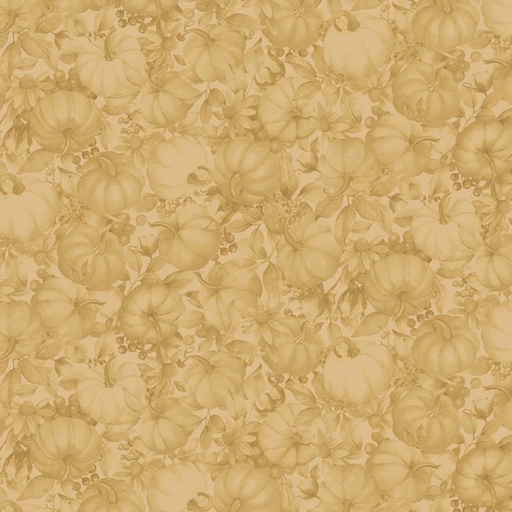 [PB-5884-AU] Bountiful Tonal Pumpkins Gold by Sandy Clough for P&B Textiles