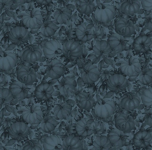 [PB-5884-N] Bountiful Tonal Pumpkins Navy by Sandy Clough for P&B Textiles