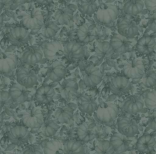 [PB-5884-T] Bountiful Tonal Pumpkins Dark Teal by Sandy Clough for P&B Textiles
