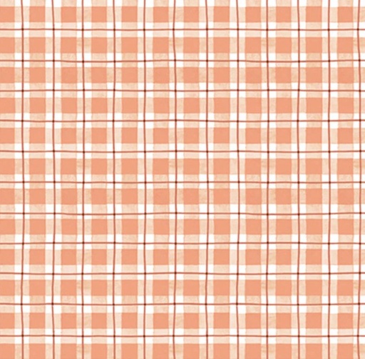 [PB-5885-O] Bountiful Pumpkin Plaid Orange by Sandy Clough for P&B Textiles