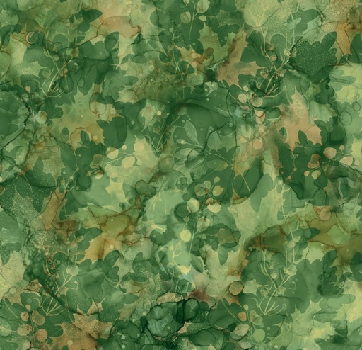 [NOR-28058-76] Autumn Breeze Leaf Texture Dark Green by Deborah Edwards & Melanie Samra for Northcott Fabrics