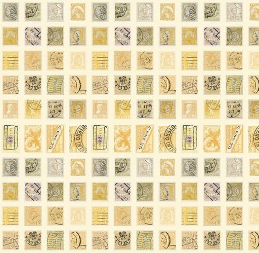 [FR-PWTH241-YLW] Palette Yellow Stamps Yellow by Tim Holtz for FreeSpirit Fabrics