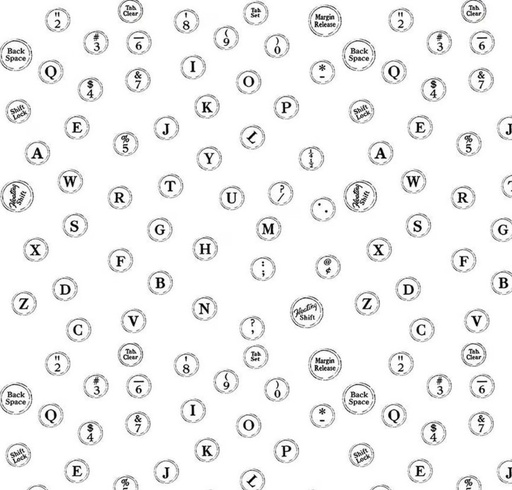 [RB-13052-WHT] Journal Basics My Type White by J. Wecker Frisch for Riley Blake Designs