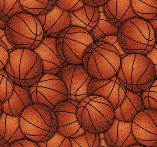 [TTR-3019-ORNG] Elite Athlete Packed Basketball Orange by Gail Cadden for Timeless Treasures