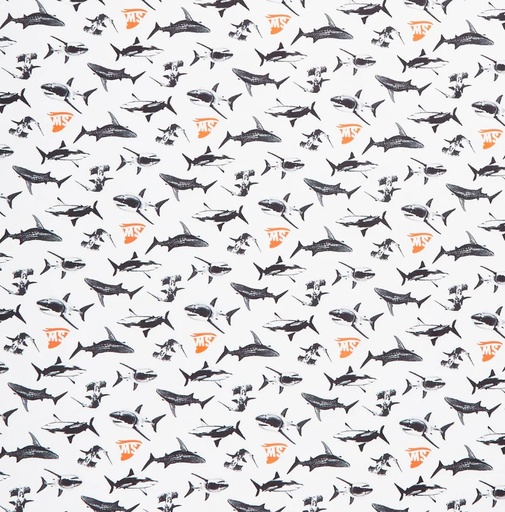 [CAM-2356-0106] Shark Week Predators White from Camelot Fabrics