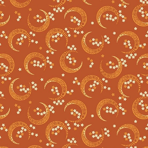 [AND-1528-O] Midnight Moon Crescent Moon Pumpkin from Andover Fabrics