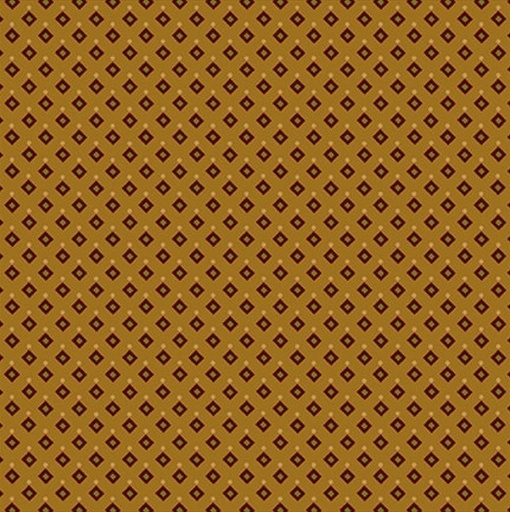 [HG-1520-404] Scrap Basket Favorites Double Diamonds Gold by Kim Diehl for Henry Glass Fabrics