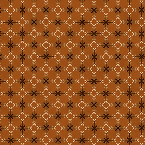[HG-1522-30] Scrap Basket Favorites Spiced Tea Orange by Kim Diehl for Henry Glass Fabrics
