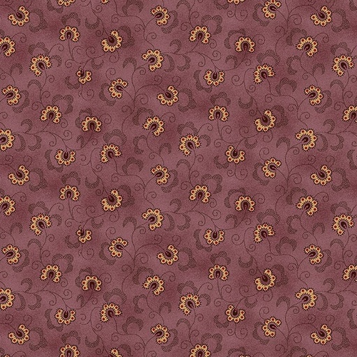 [HG-1512-55] Scrap Basket Favorites Lacy Blooms Violet by Kim Diehl for Henry Glass Fabrics