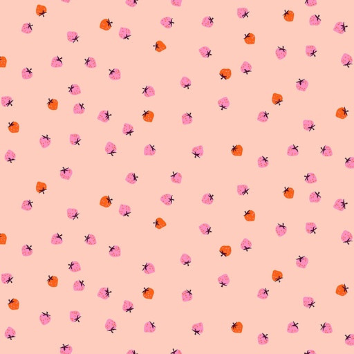 [MOD-3086-16] Strawberry Pale Peach Mini Strawberry Toss by Ruby Star Society