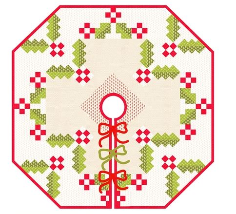 [PP-HollyTreeSkir] Holly Tree Skirt Kit by Fig Tree