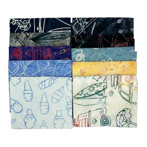 [PP-PlacesFQB] Places You'll Go Fat Quarter Bundle from Expressions Batiks
