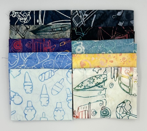 [PP-PlacesFQB] Places You'll Go Fat Quarter Bundle from Expressions Batiks