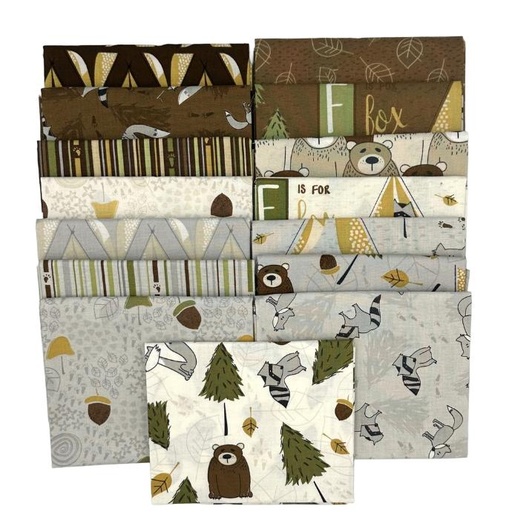 [PP-WoodlandsFQB] Into the Woodlands Fat Quarter Bundle by Wilmington