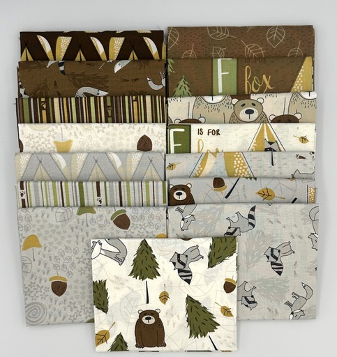 [PP-WoodlandsFQB] Into the Woodlands Fat Quarter Bundle by Wilmington