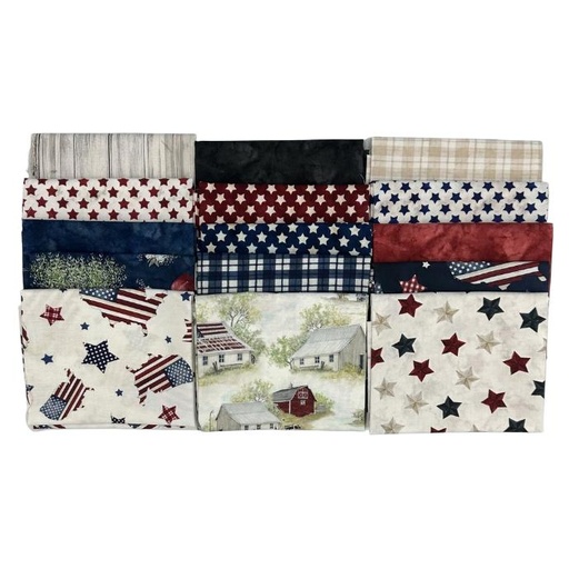 [PP-FarmHAFQB] Farm House Americana Fat Quarter Bundle