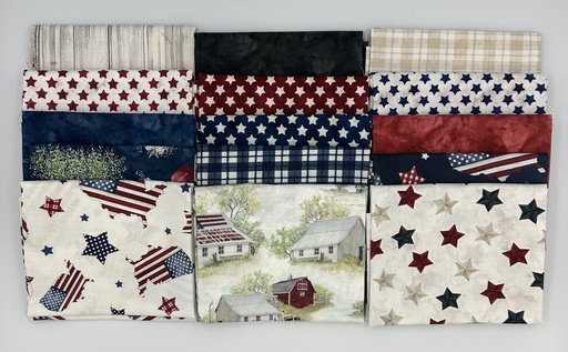 [PP-FarmHAFQB] Farm House Americana Fat Quarter Bundle