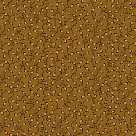 [HG-1519-404] Scrap Basket Favorites Briar Bramble Gold by Kim Diehl for Henry Glass Fabrics