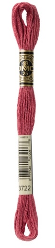 [DMC-117-3722] DMC Embroidery Floss Medium Shell Pink 3722