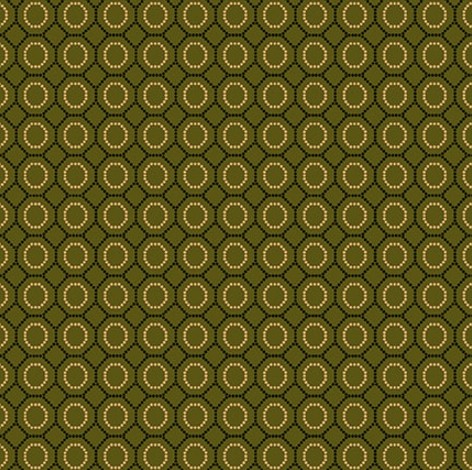 [HG-1509-66] Scrap Basket Favorites Meshed Rings Green by Kim Diehl for Henry Glass Fabrics