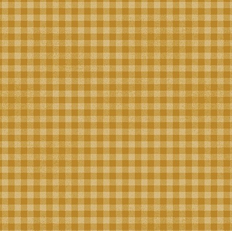 [HG-1500-44] Scrap Basket Favorites Gingham Cheddar by Kim Diehl for Henry Glass Fabrics