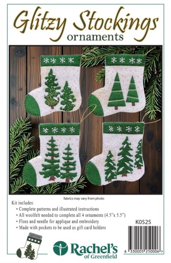 [ROG-K-0525] Glitzy Stocking Ornaments Kit from Rachel's of Greenfield