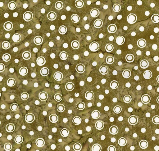 [RB-23334-315] Expressions Batiks Fright This Way Dots Olive by Sandy Gervais for Riley Blake Designs