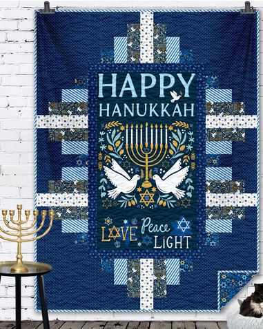 [PP-HappyHanukkah] Happy Hanukkah Quilt from Clothworks