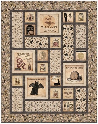 [PP-SpookyTile] Spooky Tiles Quilt from Clothworks