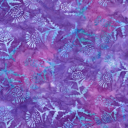 [RB-23267-182] Expressions Batiks A Touch of Celtic Thistles Lilac Mint by Patience Griffin for Riley Blake Designs