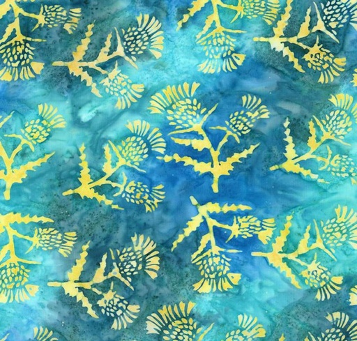 [RB-23267-300] Expressions Batiks A Touch of Celtic Thistles Coastal Shimmer by Patience Griffin for Riley Blake Designs