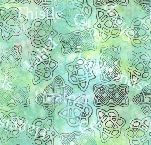 [RB-23264-310] Expressions Batiks A Touch of Celtic Celtic Knots Seafoam by Patience Griffin for Riley Blake Designs