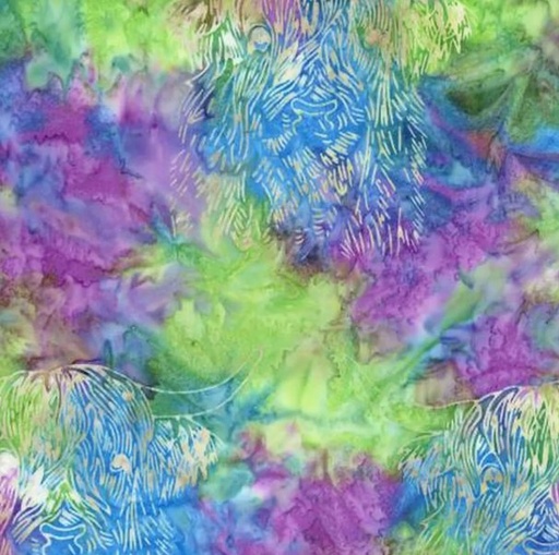 [RB-23262-175] Expressions Batiks A Touch of Celtic Highland Cows Mardi Gras by Patience Griffin for Riley Blake Designs