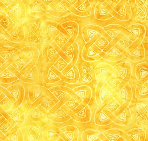 [RB-23266-253] Expressions Batiks A Touch of Celtic Celtic Braids Dandelion by Patience Griffin for Riley Blake Designs
