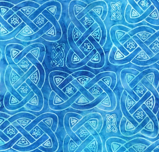 [RB-23266-293] Expressions Batiks A Touch of Celtic Celtic Braids Blueprint Matte by Patience Griffin for Riley Blake Designs