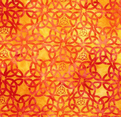 [RB-23265-233] Expressions Batik A Touch of Celtic Round Celtic Knots Apricot by Patience Griffin for Riley Blake Designs