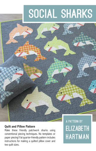 [CHK-EH063] Social Sharks Pattern by Elizabeth Hartman