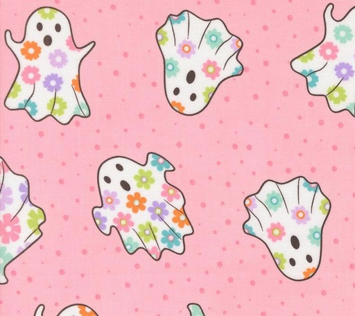 [MOD-22480-19] Fab Boo Lous Dancing Ghosts Candy Pink by Me and My Sister Designs for Moda Fabrics