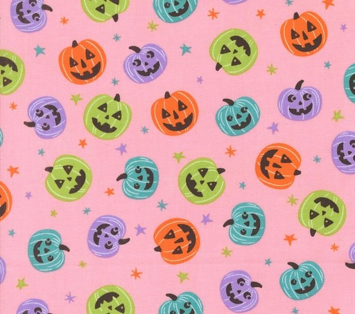 [MOD-22482-19] Fab Boo Lous Pumpkin Party Candy Pink by Me and My Sister Designs for Moda Fabrics