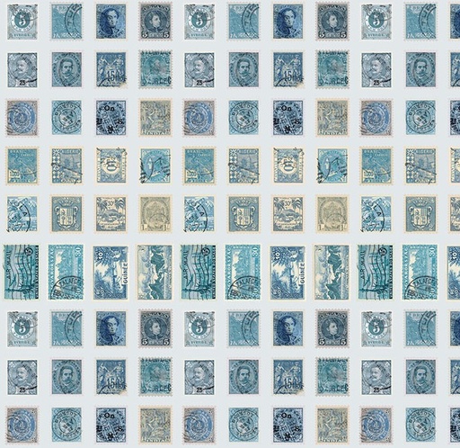 [FR-PWTH281-BLUE] Palette Blue Stamps Blue by Tim Holtz for FreeSpirit Fabrics