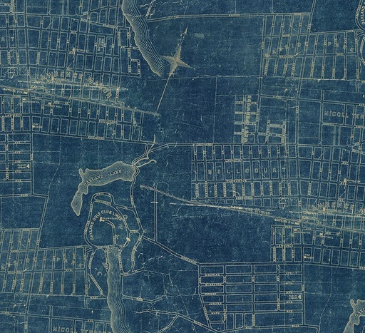 [FR-PWTH283-BLUE] Palette Blue Map Blue by Tim Holtz for FreeSpirit Fabrics