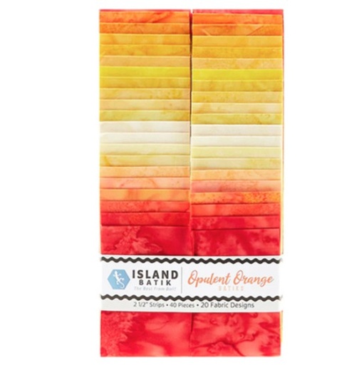 [IB-OPORNG-SP] Opulent Orange Batiks Strip Pack from Island Batik