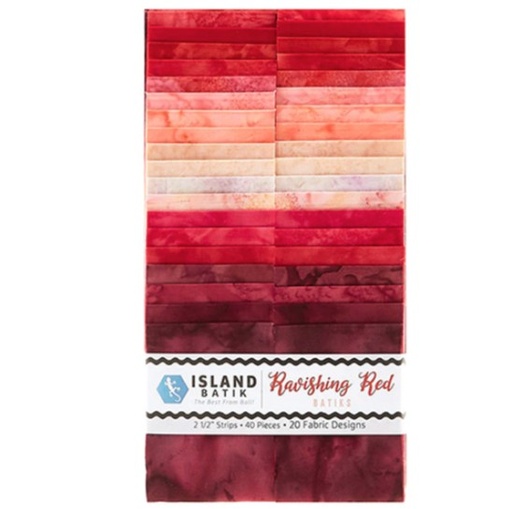 [IB-RVSHRED-SP] Ravishing Red Batiks Strip Pack from Island Batik